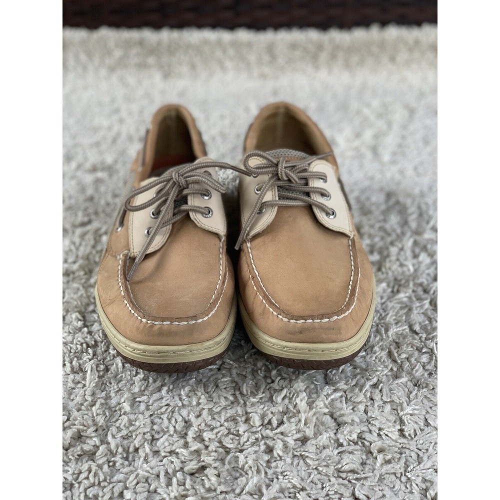 Sperry Billfish 3 Eye Boat Shoe Tan Brown Leather Casual Slip On 0799023 Mens 13 - Picture 3 of 10